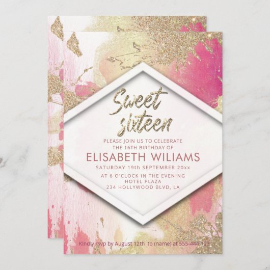 Cooles modernes Duftwasser Einladung (Vorne/Hinten)