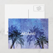 Cooles, modernes, einzigartiges Miami-Design Postkarte (Vorne/Hinten)