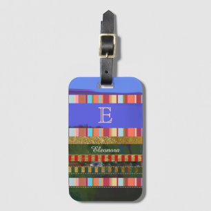 Cooles modernes Etikett mit Farbstreifen Gepäckanhänger