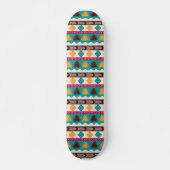 Cooles, modernes, farbenfrohes Tribal-Muster Skateboard (Vorne)