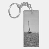 Cooles modernes Foto von Segelbooten im Sommer Schlüsselanhänger (Vorderseite links)