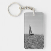 Cooles modernes Foto von Segelbooten im Sommer Schlüsselanhänger (Vorderseite)