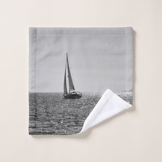 Cooles modernes Foto von Segelbooten im Sommer Waschlappen (Waschlappen)