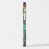 Cooles modernes Funky Retro Polygon Mosaikkunstmus iPhone Hülle (Linke Seite)