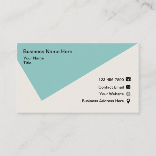 Cooles modernes geometrisches Corporate Visitenkarte (Vorderseite)