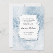 Cooles modernes Grunge Doppelseitiges Foto Blue Gr Ankündigung (Rückseite)