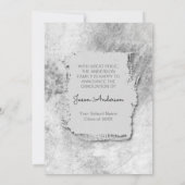 Cooles modernes Grunge Doppelseitiges Foto Graduat Ankündigung (Rückseite)