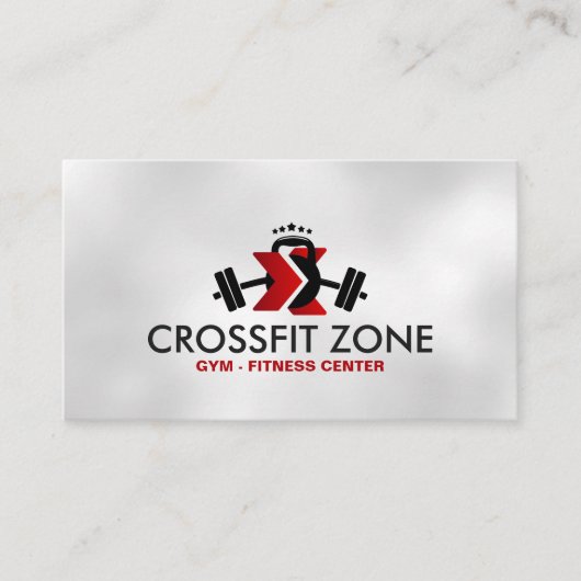 Cooles, modernes Gym-Fitness-Center-Logo Visitenkarte (Vorderseite)