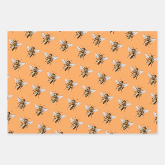 Cooles, modernes Honigmuster Geschenkpapier Set (Vorderseite 3)