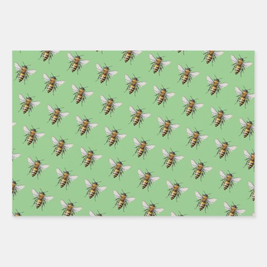 Cooles, modernes Honigmuster Geschenkpapier Set (Vorderseite 2)