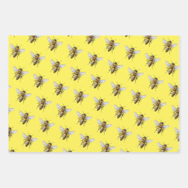 Cooles, modernes Honigmuster Geschenkpapier Set