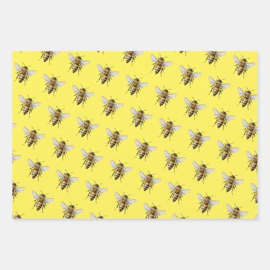 Cooles, modernes Honigmuster Geschenkpapier Set (Vorderseite)