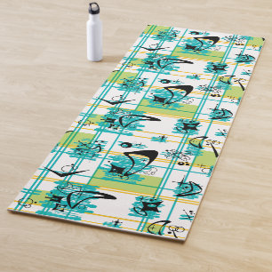 Cooles, modernes inspiriertes Madras-Muster Mitte  Yogamatte