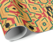 Cooles modernes Kente-Design Geschenkpapier (Rolleneckpunkt)