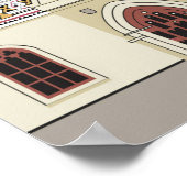 Cooles modernes kroatisches Reiseplakat Poster (Ecke)