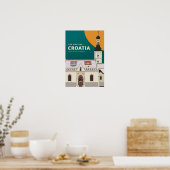 Cooles modernes kroatisches Reiseplakat Poster (Küche)