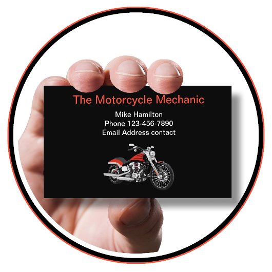 Cooles modernes Motorrad Visitenkarte