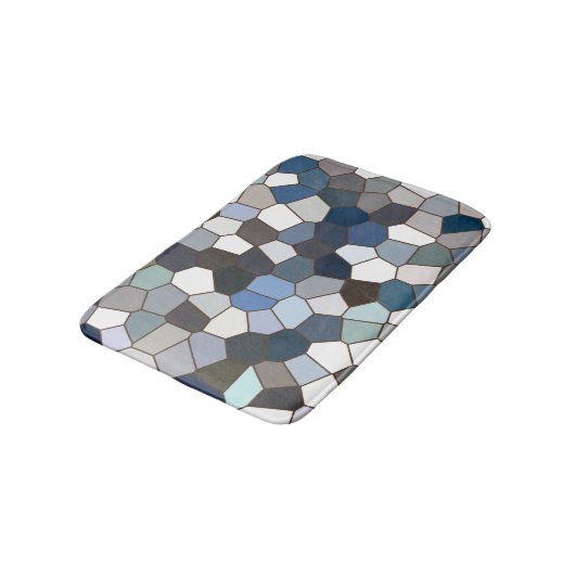 Cooles modernes Muster Badematte (Schrägansicht)