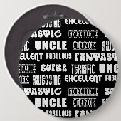 Cooles modernes Onkel-Design:Positive Worte Button (Vorne & Hinten)