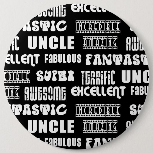 Cooles modernes Onkel-Design:Positive Worte Button (Vorderseite)