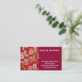 Cooles, modernes Orangenrot - Mosaikfliesen Visitenkarte (Stehend Vorderseite)