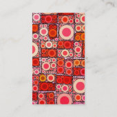 Cooles, modernes Orangenrot - Mosaikfliesen Visitenkarte (Rückseite)