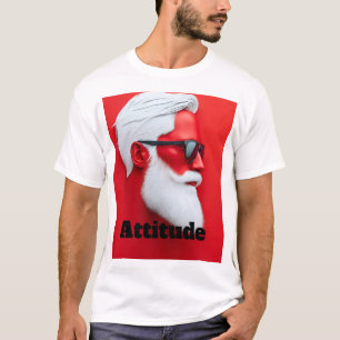 Cooles modernes Santa-Porträt-T-Shirt Stylisch T-Shirt
