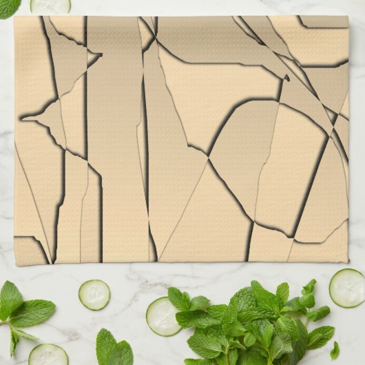 Cooles, modernes SchmetterGold Geschirrtuch (Gefaltet)