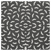 Cooles modernes Schwarz-weißes Mustache-Muster Stoff (Muster)