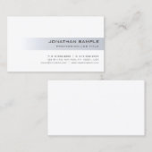 Cooles, modernes Silver Sleek Berufliches Elegante Visitenkarte (Vorne/Hinten)