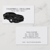 Cooles modernes Sportwagengeschäft Visitenkarte (Vorne/Hinten)
