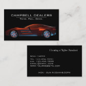 Cooles modernes Sportwagengeschäft Visitenkarte (Vorne/Hinten)