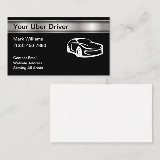 Cooles, modernes Uber-Fahrrad-Hailing Visitenkarte (Vorne/Hinten)