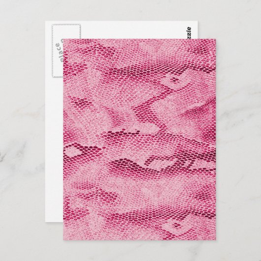 Cooles modisches, gürtelheiß rosa Schlangenbild Postkarte (Vorne/Hinten)