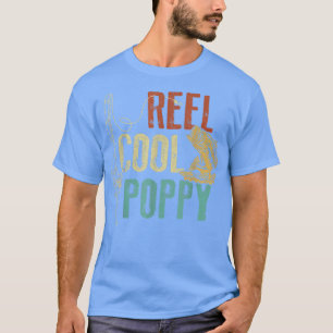 Cooles Mohnangeln am Großvater am Tag des Vaters T-Shirt