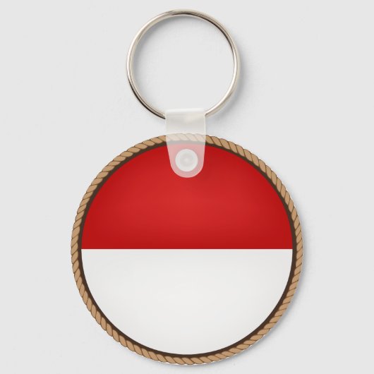 Cooles Monaco-Flag-Siegel Schlüsselanhänger (Vorderseite)