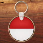 Cooles Monaco-Flag-Siegel Schlüsselanhänger (Vorderseite)
