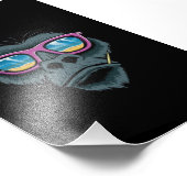 Cooles Monkey-Poster Fotodruck (Ecke)