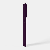 Cooles Monochrome Lila Modernes Script Monogram iPhone Hülle (Rechte Seite)