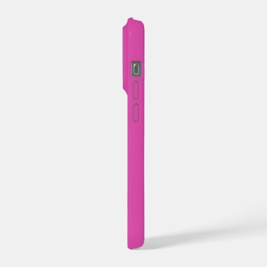 Cooles Monochrome Pink Trendy Script Monogram iPhone Hülle (Linke Seite)