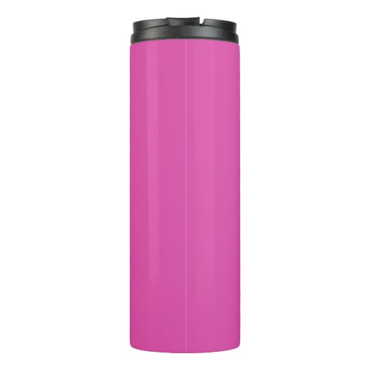 Cooles Monochrome Pink Trendy Script Monogram Thermosbecher (Rückseite)