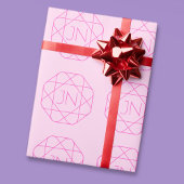 Cooles Monogramm, Angesagter Logo-Stil | Rosa und  Geschenkpapier
