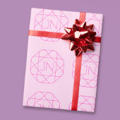 Cooles Monogramm, Angesagter Logo-Stil | Rosa und  Geschenkpapier