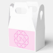 Cooles Monogramm, Angesagter Logo-Stil | Rosa und  Geschenkschachtel (Geöffnet)