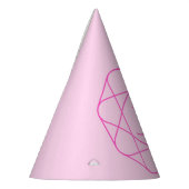 Cooles Monogramm, Angesagter Logo-Stil | Rosa und  Partyhütchen (Links)