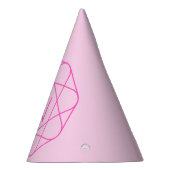 Cooles Monogramm, Angesagter Logo-Stil | Rosa und  Partyhütchen (Rechts)