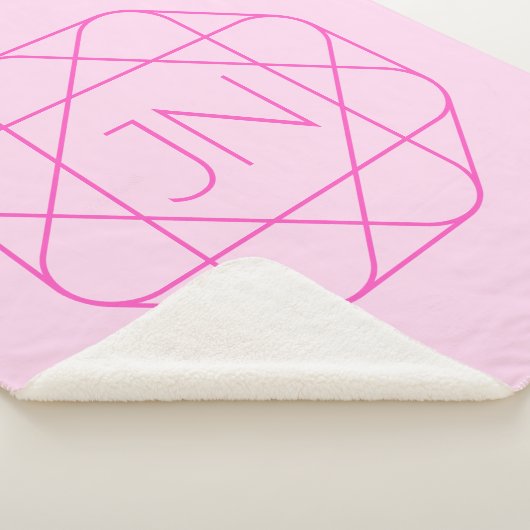 Cooles Monogramm, Angesagter Logo-Stil | Rosa und Sherpadecke (3/4)