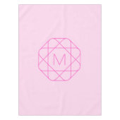 Cooles Monogramm, Angesagter Logo-Stil | Rosa und Tischdecke (Vorderseite)