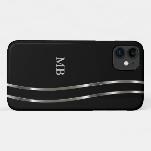 Cooles Monogramm für moderne Männer Case-Mate iPhone Hülle (Rückseite (Horizontal))