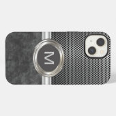 Cooles Monogramm mit robustem Look iPhone Hülle (Rückseite (Horizontal))